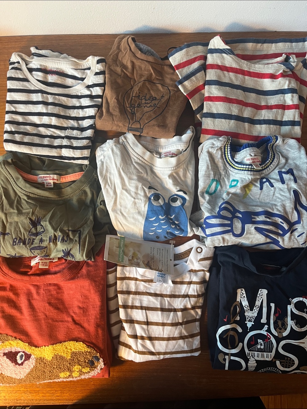 Bundle of 9 French children’s shirts